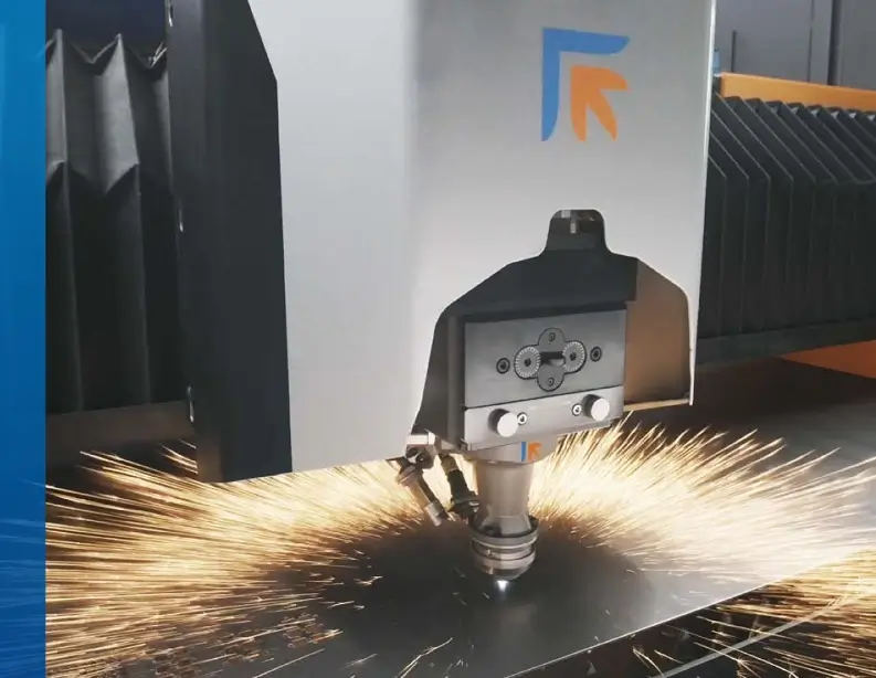 an industrial laser cutting machine
